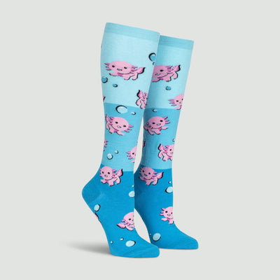 Dancing Axolotl Knee High Socks | Women's - Knock Your Socks Off