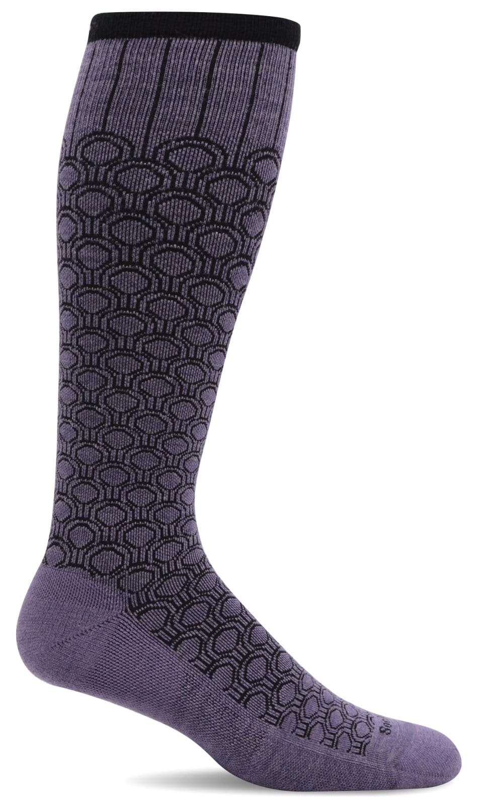 Deco Dot Plum (Moderate Graduated Compression) | Women&