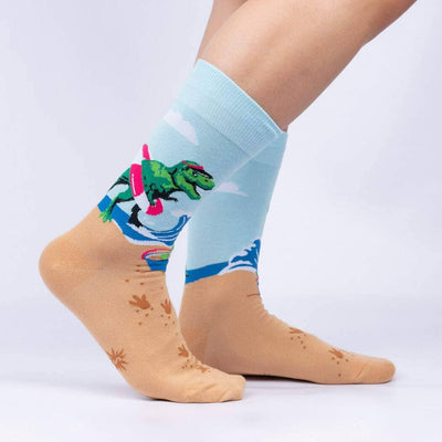 Dinos Gone Wild Crew Socks | Men's - Knock Your Socks Off