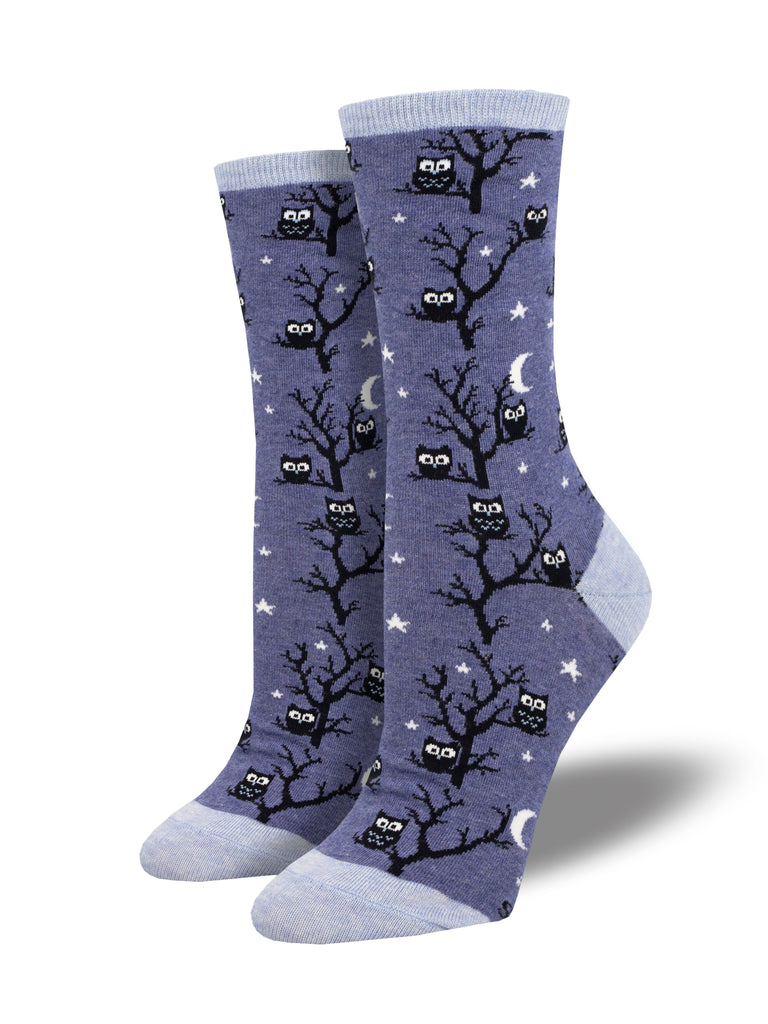 Don't Give A Hoot Crew Socks | Women's - Knock Your Socks Off