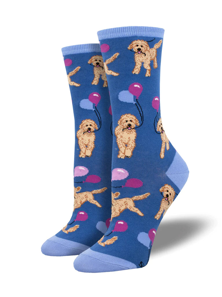 Doodle Party Crew Socks | Women's - Knock Your Socks Off