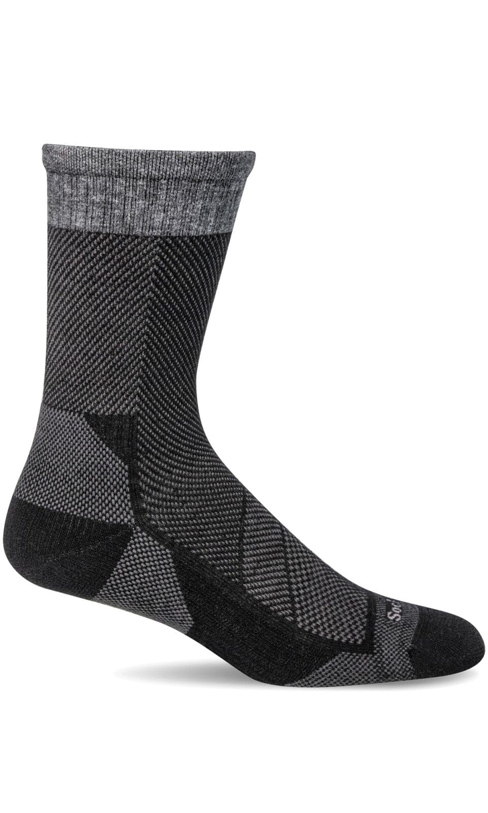Elevate Crew Black (Moderate Graduated Compression) | Men's - Knock Your Socks Off