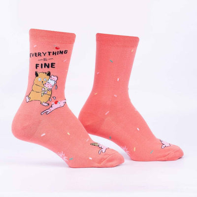 Everything Is Fine Crew Socks | Women's - Knock Your Socks Off