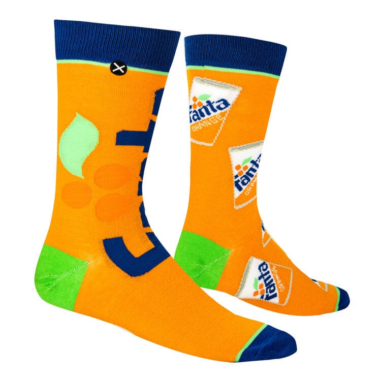 Fanta Orange Split Crew Socks | Men's - Knock Your Socks Off