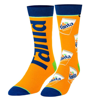 Fanta Orange Split Crew Socks | Men's - Knock Your Socks Off