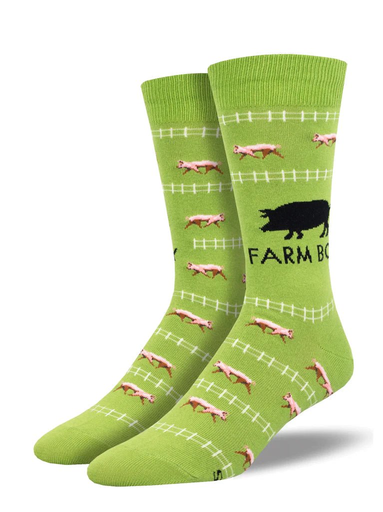 Farm Boy Crew Socks | Men's - Knock Your Socks Off