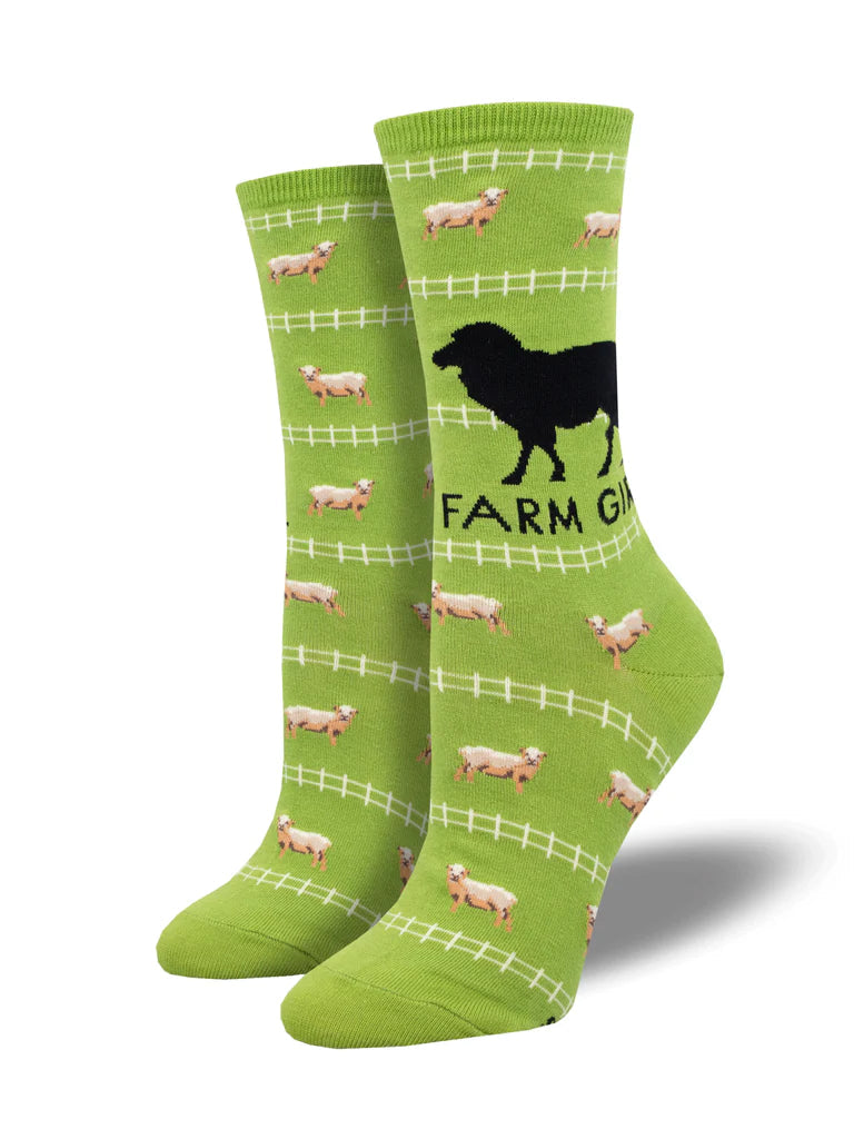 Farm Girl Crew Socks | Women's - Knock Your Socks Off