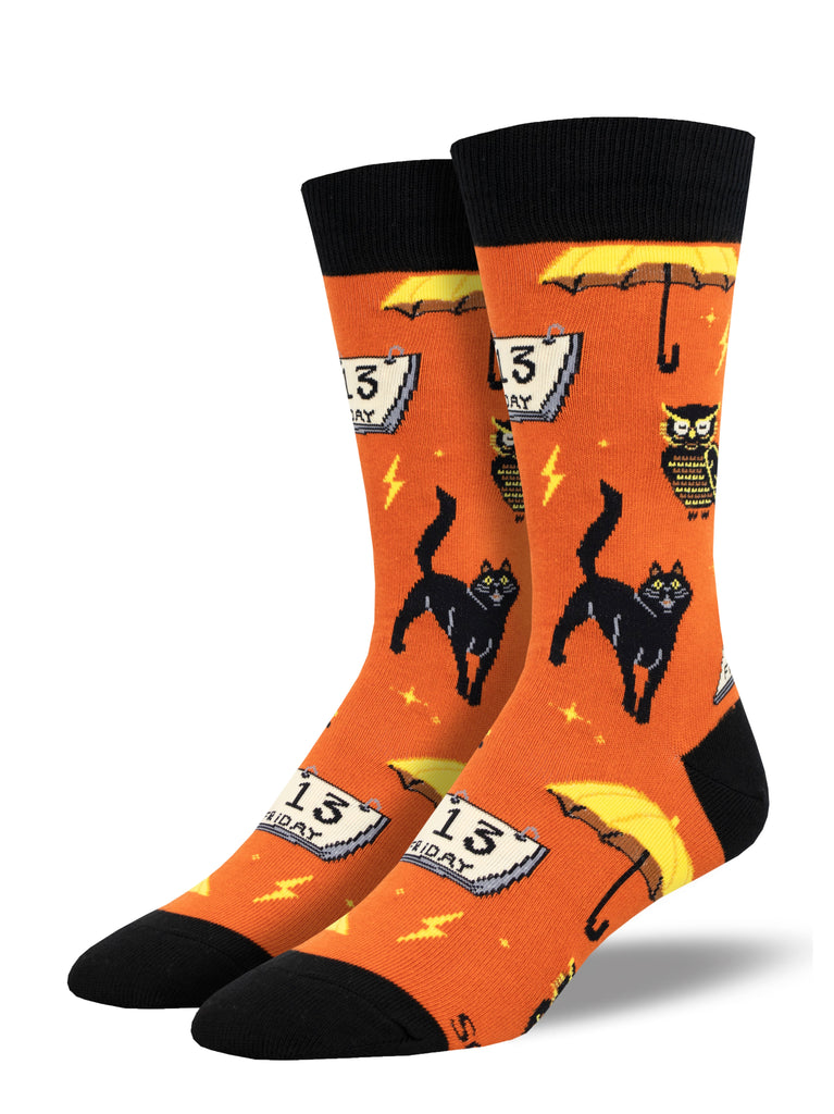 Feeling Superstitious Crew Socks | Men's - Knock Your Socks Off