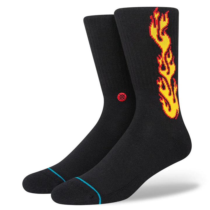 Flammed Crew Socks | Men's - Knock Your Socks Off