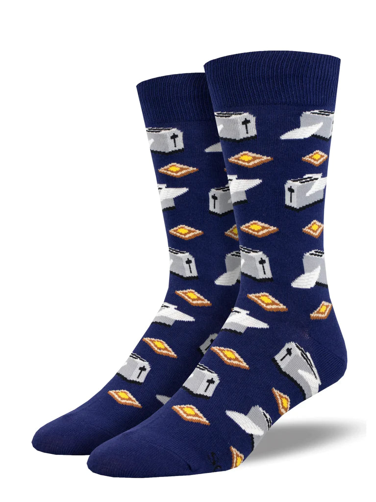 Flying Toaster Crew Socks | Men's - Knock Your Socks Off