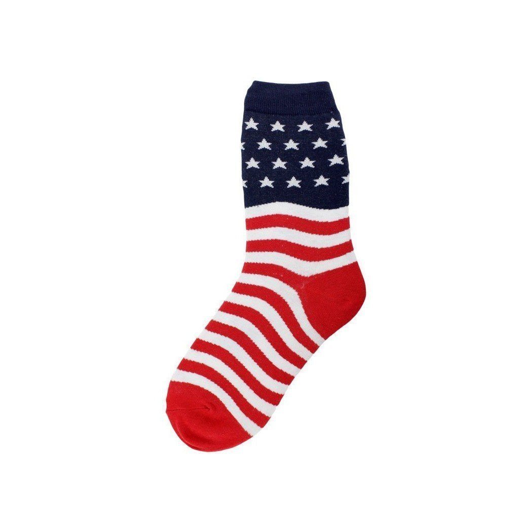 Foot Traffic - American Flag Crew Socks | Women's - Knock Your Socks Off