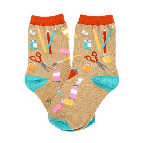 Foot Traffic - Artist Crew Socks | Kids' - Knock Your Socks Off