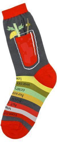 Foot Traffic - Bloody Mary Crew Socks | Women's - Knock Your Socks Off