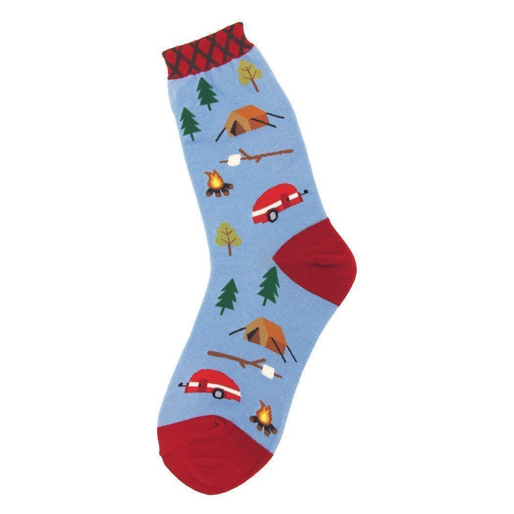 Foot Traffic - Camping Crew Socks | Women's - Knock Your Socks Off