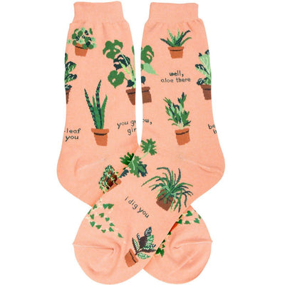 Foot Traffic - Plant Lady Crew Socks | Women's - Knock Your Socks Off