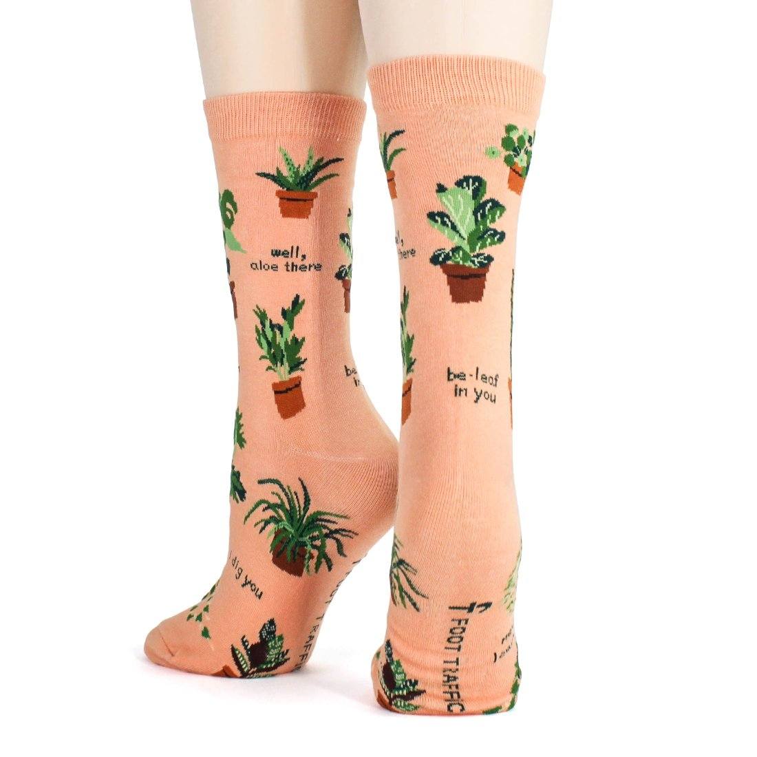 Foot Traffic - Plant Lady Crew Socks | Women's - Knock Your Socks Off