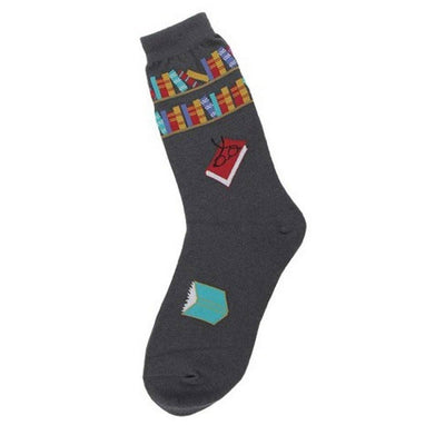 Foot Traffic - Reading Books Crew Socks | Women's - Knock Your Socks Off