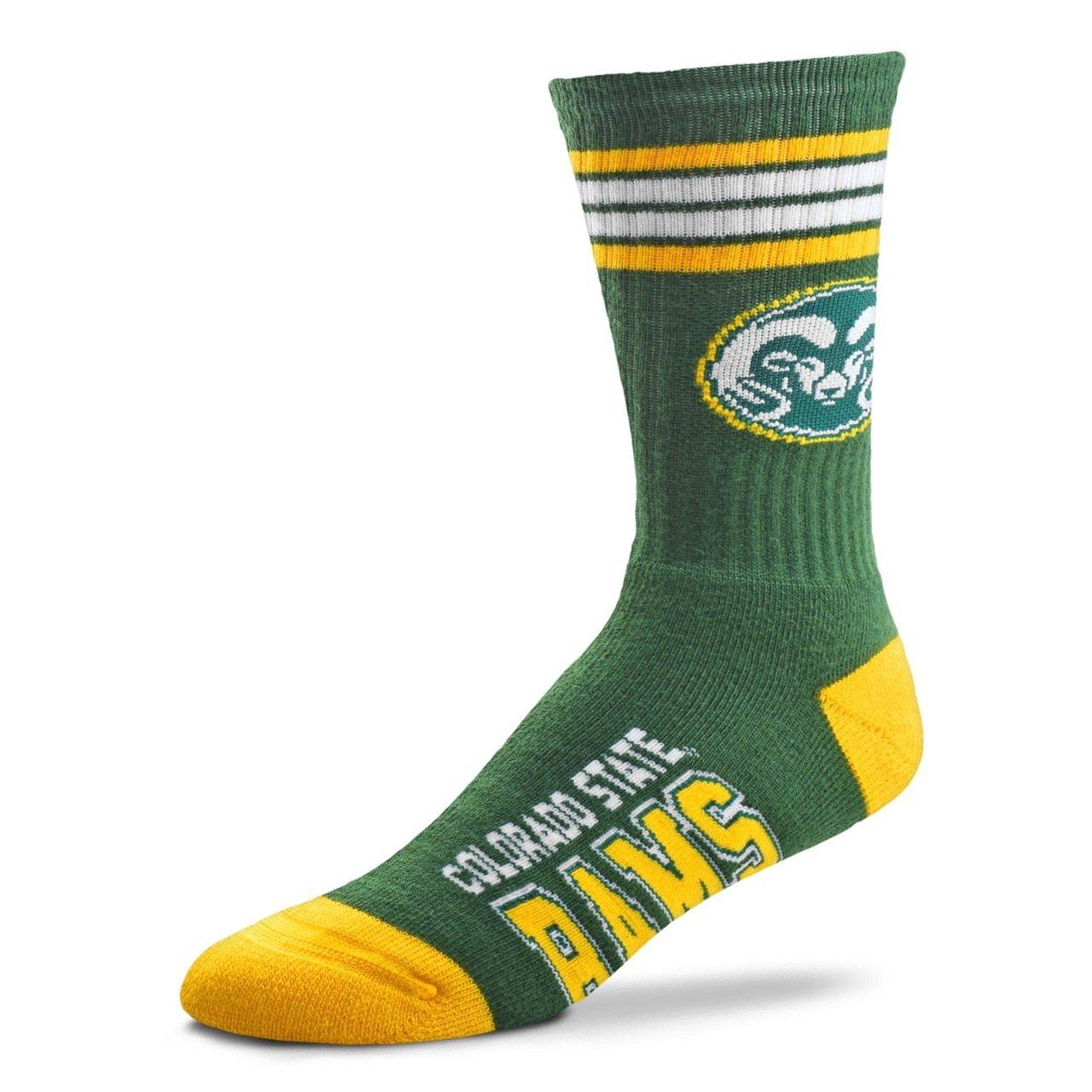 For Bare Feet - Colorado State Rams NFL Crew Socks | Men's - Knock Your Socks Off