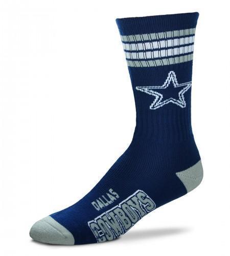 For Bare Feet - Dallas Cowboys NFL Crew Socks | Men's - Knock Your Socks Off