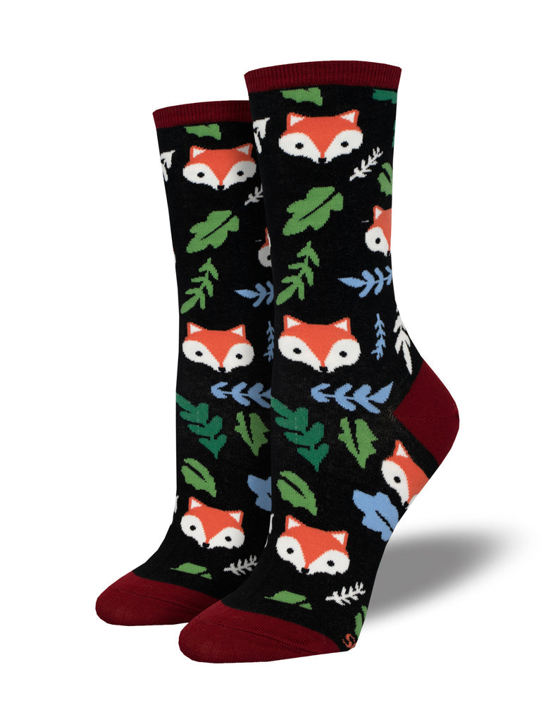 Foxy Fall Crew Socks | Women's - Knock Your Socks Off