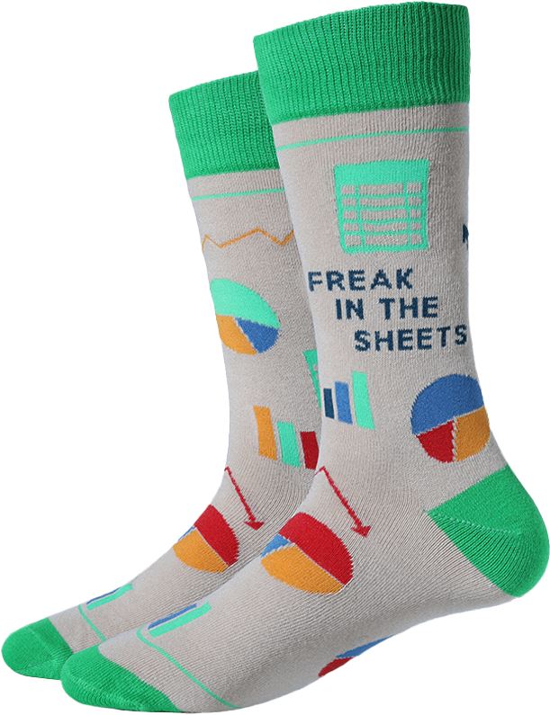Freak In The Sheets Crew Socks | Men's - Knock Your Socks Off