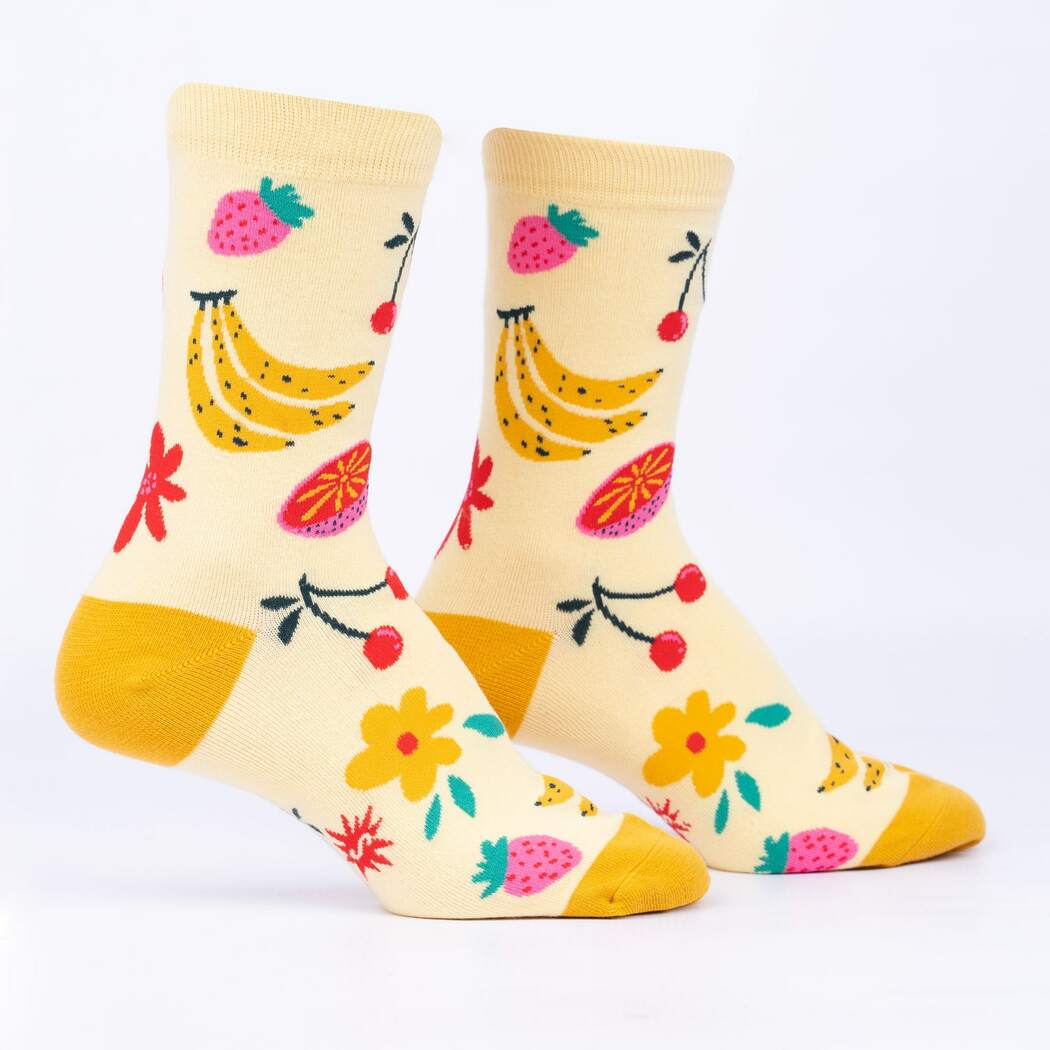 Fruity Bloom Crew Socks | Women's - Knock Your Socks Off