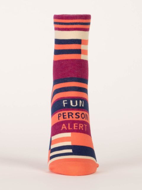 "Fun Person Alert" Ankle Socks | Women's - Knock Your Socks Off