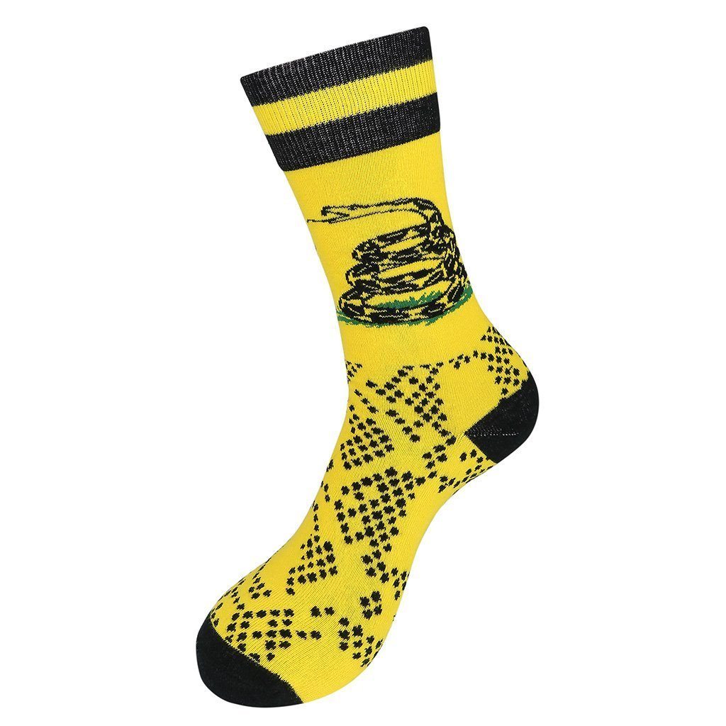 Funatic - Don't Tread on Me Crew Socks | Men's / Women's - Knock Your Socks Off