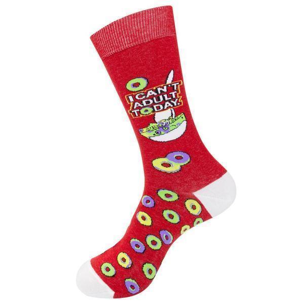Funatic - I Can't Adult Today Crew Socks | Men's / Women's - Knock Your Socks Off
