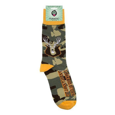 Funatic - I Like Big Bucks And I Cannot Lie Crew Socks | Men's / Women's - Knock Your Socks Off