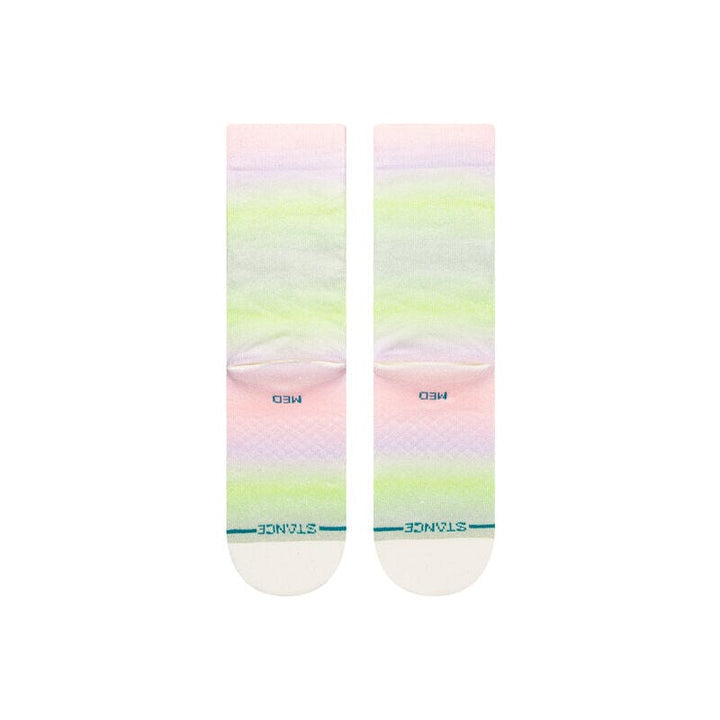 Reverse view of the ombre socks showing the gradient and STANCE lettering near the toe