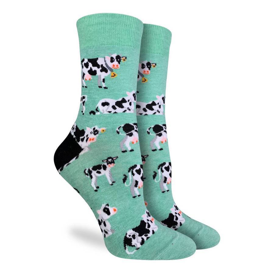 Good Luck Sock - Cows Crew Socks | Women's - Knock Your Socks Off