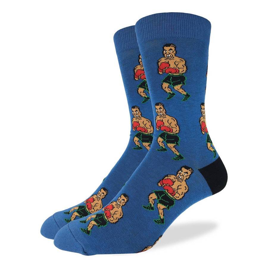 Good Luck Sock - Mike Tyson Punch-Out!! Crew Socks | Men's - Knock Your Socks Off