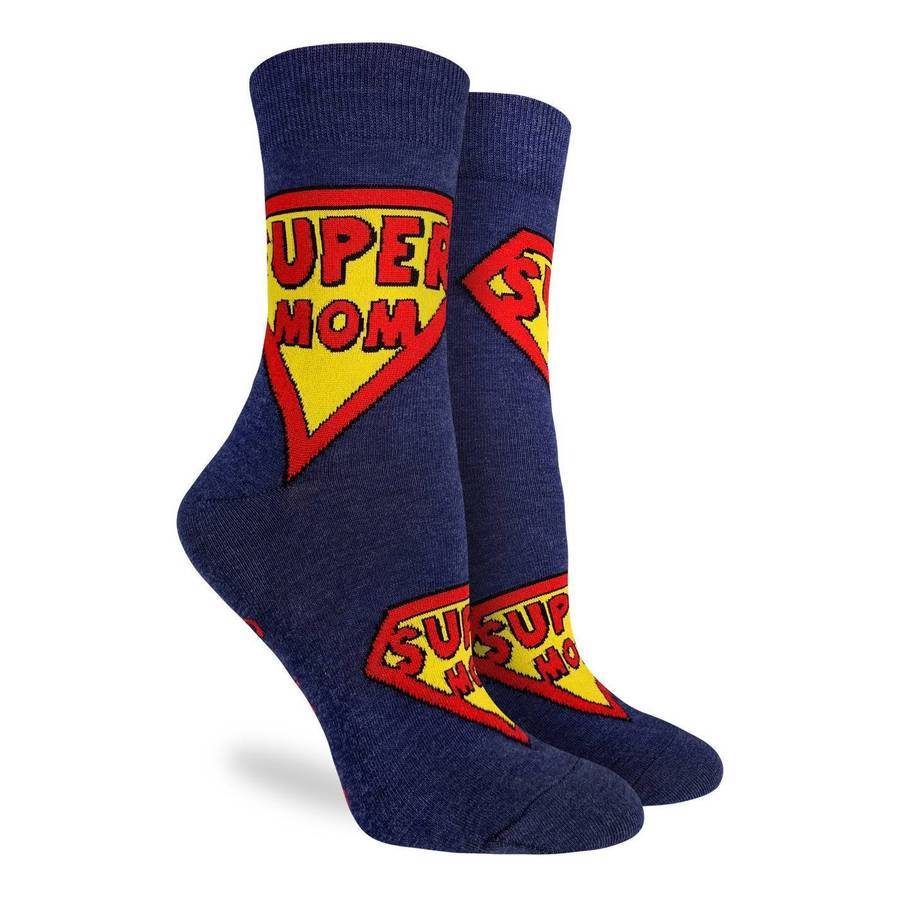 Good Luck Sock - Super Mom Crew Socks | Women's - Knock Your Socks Off