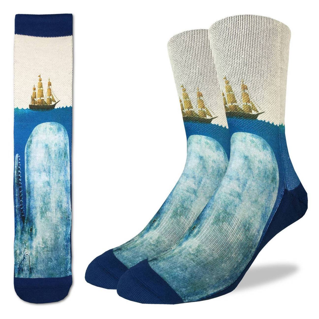 Good Luck Sock - Whale Crew Socks | Men's - Knock Your Socks Off
