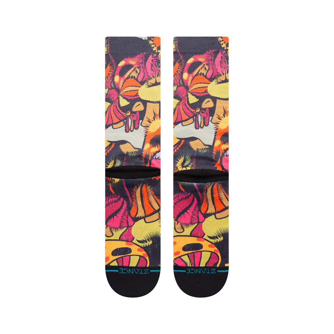 Underside view of the Gooey mushroom crew socks with Stance branding