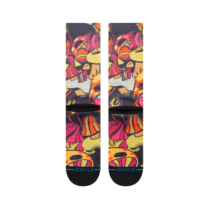 Underside view of the Gooey mushroom crew socks with Stance branding