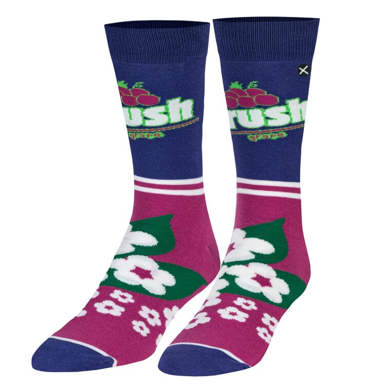 Grape Crush Crew Socks | Men's - Knock Your Socks Off