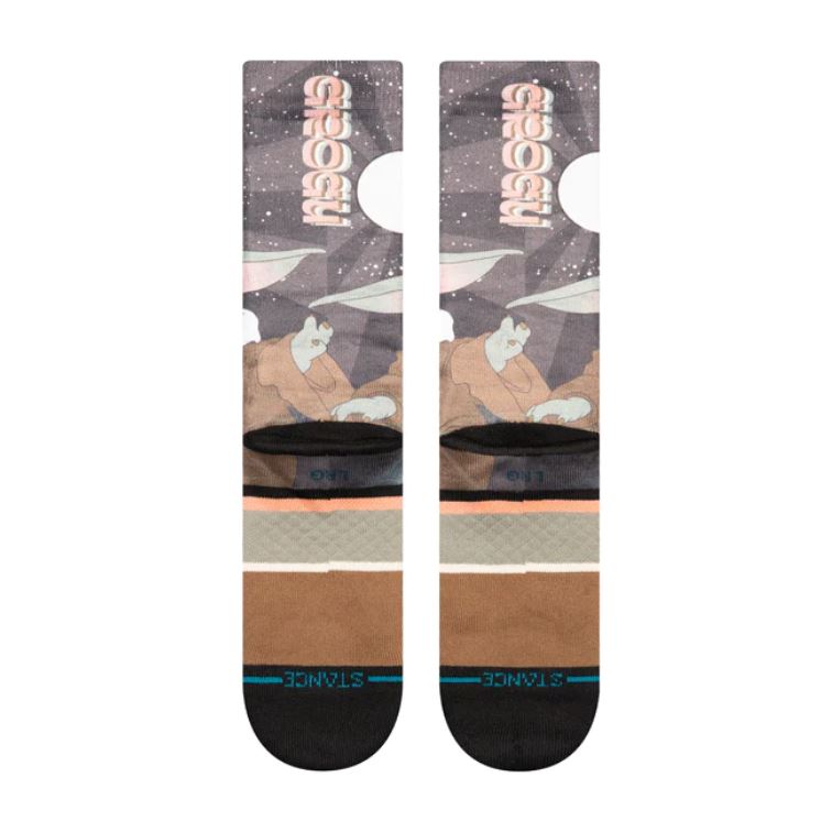 Grogu By Jaz - Splattergrey Crew Socks | Men's - Knock Your Socks Off