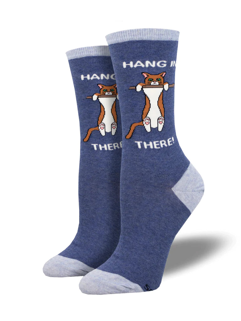 Hang In There Crew Socks | Women's - Knock Your Socks Off