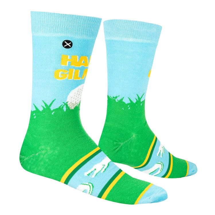 Happy In The Rough Crew Socks | Men's - Knock Your Socks Off