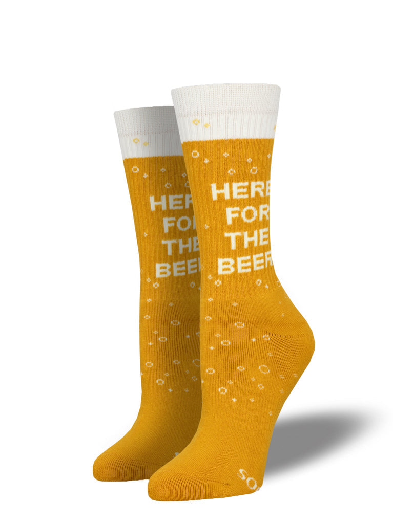 Here For The Beer Active Crew Socks | Men's - Knock Your Socks Off