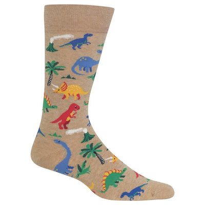 HOT SOX - Dinosaurs Crew Socks | Men's - Knock Your Socks Off