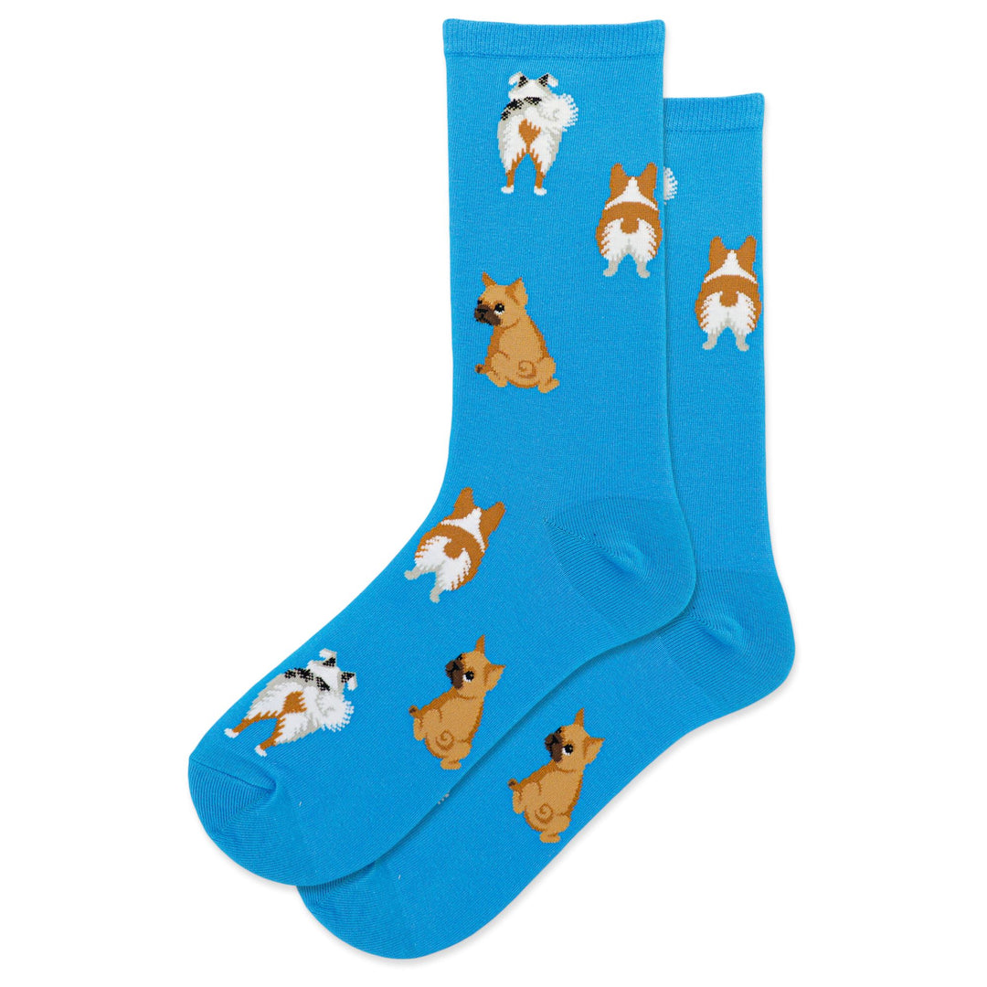 HOT SOX - Dog Tails Crew Socks | Women's - Knock Your Socks Off