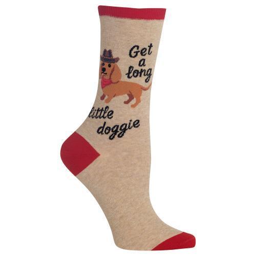 HOT SOX - Get a Long Little Doggie Crew Socks | Women's - Knock Your Socks Off