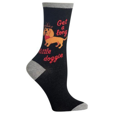 HOT SOX - Get a Long Little Doggie Crew Socks | Women's - Knock Your Socks Off