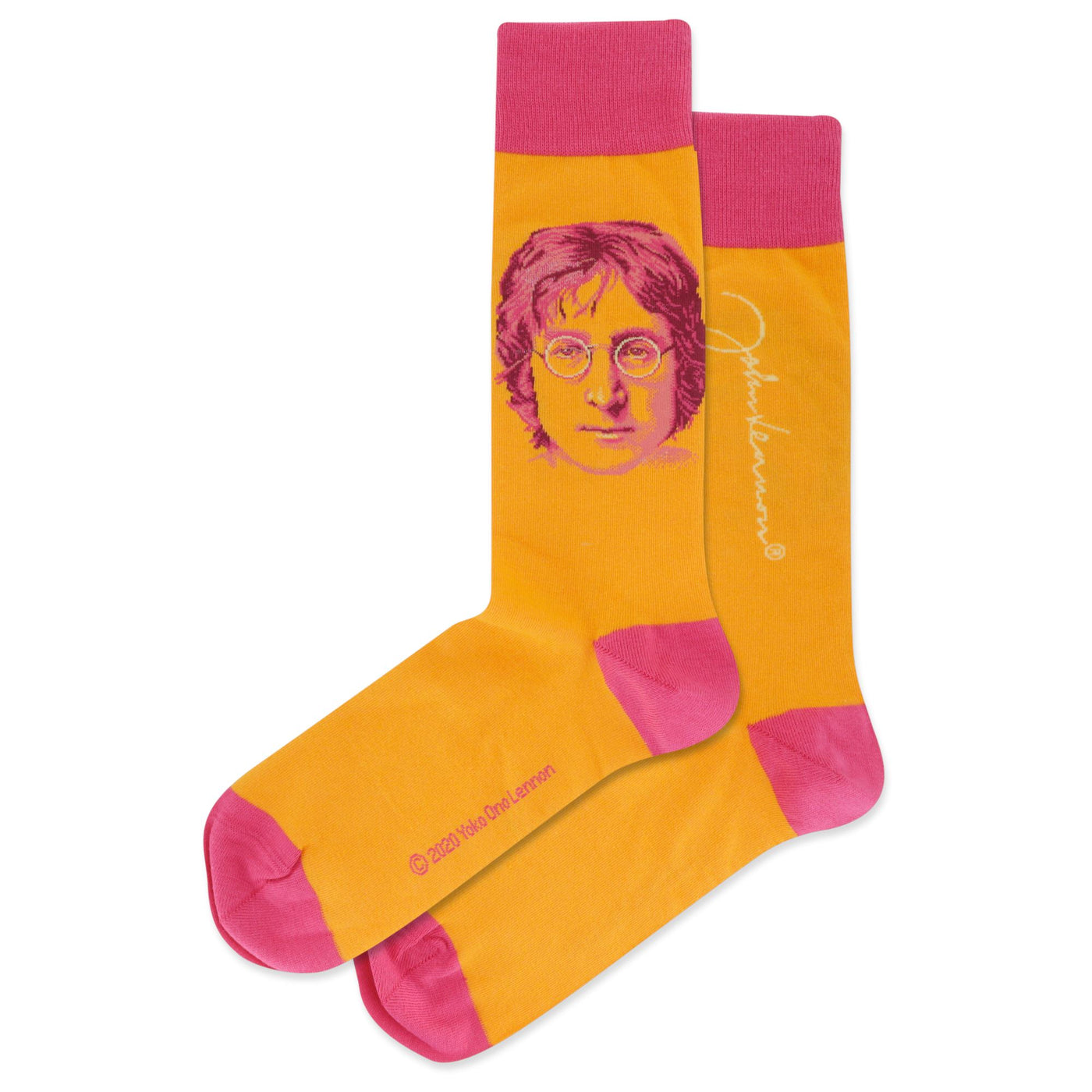 HOT SOX - John Lennon Portrait Crew Socks | Men's - Knock Your Socks Off