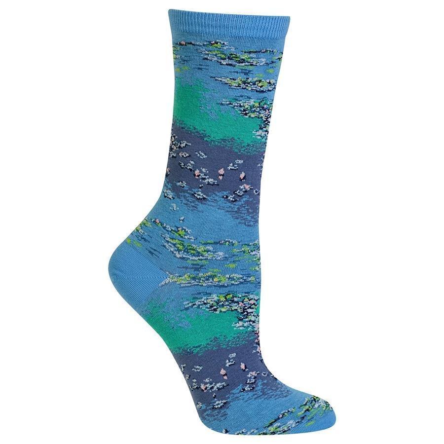 HOT SOX - Monet's Water Lilies Crew Socks | Women's - Knock Your Socks Off