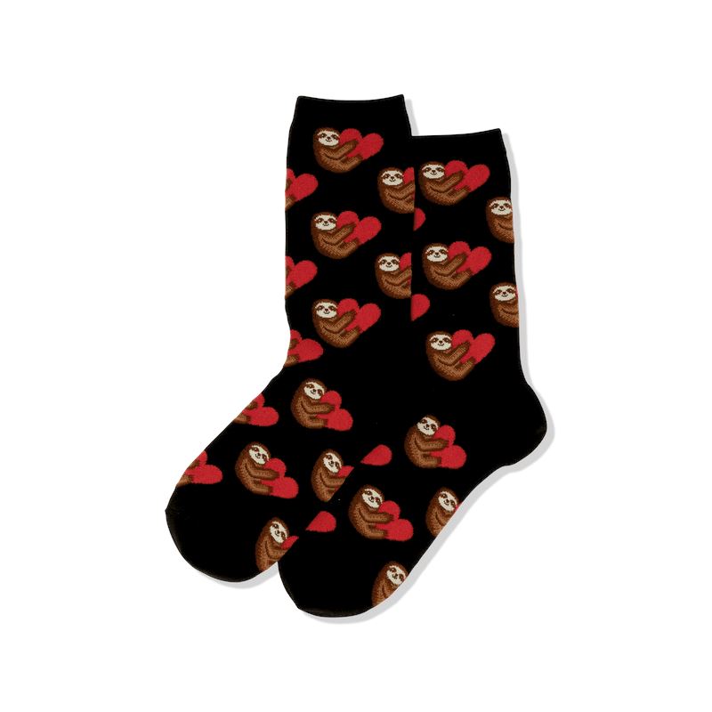 HOT SOX - Sloth Love Crew Socks | Women's - Knock Your Socks Off