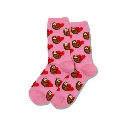 HOT SOX - Sloth Love Crew Socks | Women&